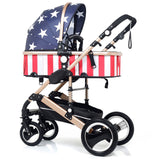 3 in 1 Multifunctional Baby Stroller Folding Carriage High Landscape Gold Red Baby Stroller Newborn Stroller Mother Assistant - THE PLACE TO BE !!