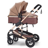 3 in 1 Multifunctional Baby Stroller Folding Carriage High Landscape Gold Red Baby Stroller Newborn Stroller Mother Assistant - THE PLACE TO BE !!