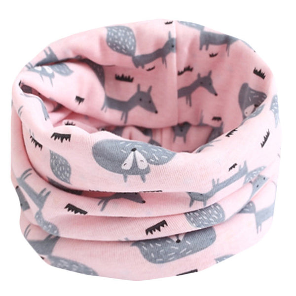 Spring Autumn Winter Children Cotton Scarf For 0-10 Years Old Kids Boy Girl Neck Collar Baby Cartoon Scarves Fashion Warm Collar