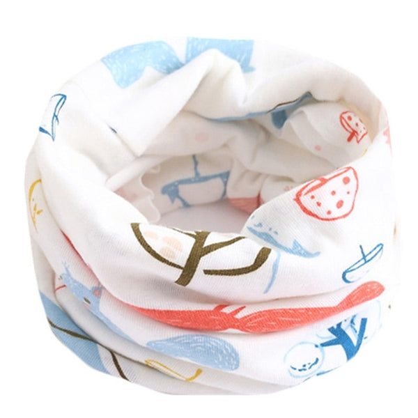 Spring Autumn Winter Children Cotton Scarf For 0-10 Years Old Kids Boy Girl Neck Collar Baby Cartoon Scarves Fashion Warm Collar