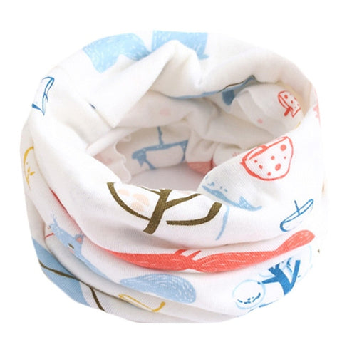 Spring Autumn Winter Children Cotton Scarf For 0-10 Years Old Kids Boy Girl Neck Collar Baby Cartoon Scarves Fashion Warm Collar