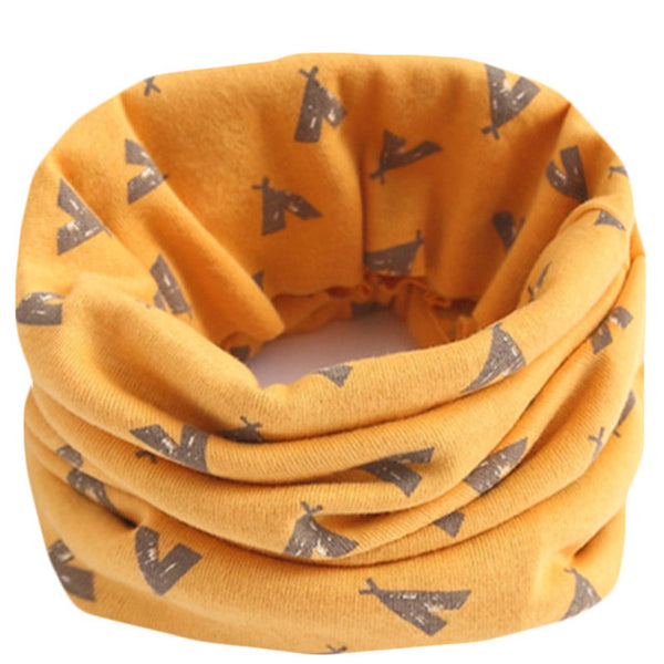Spring Autumn Winter Children Cotton Scarf For 0-10 Years Old Kids Boy Girl Neck Collar Baby Cartoon Scarves Fashion Warm Collar