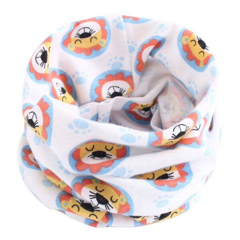 Spring Autumn Winter Children Cotton Scarf For 0-10 Years Old Kids Boy Girl Neck Collar Baby Cartoon Scarves Fashion Warm Collar