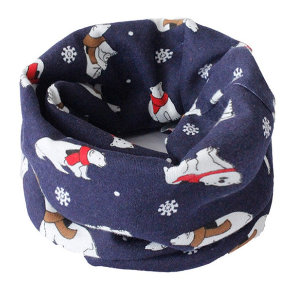Spring Autumn Winter Children Cotton Scarf For 0-10 Years Old Kids Boy Girl Neck Collar Baby Cartoon Scarves Fashion Warm Collar