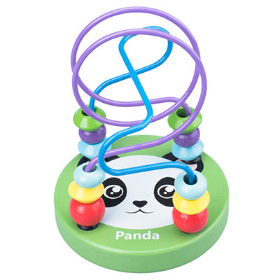Montessori Wooden Toys Wooden Circles Bead Wire Maze Roller Coaster Educational Wood Puzzles Boys Girls Kid Toy 6+ Months