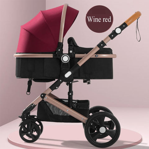 belecoo baby stroller High landscape 2 in 1 baby car two way baby stroller folding portable trolley