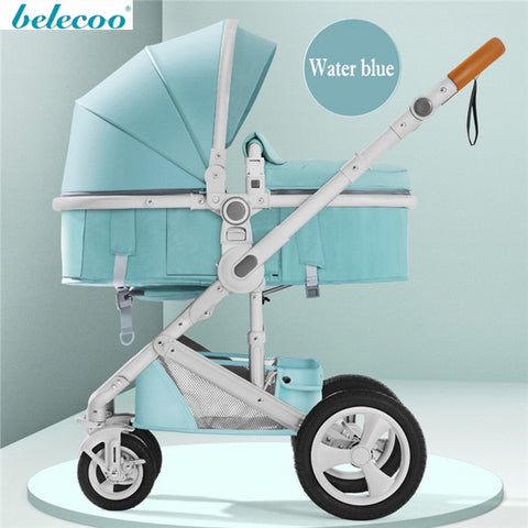 belecoo baby stroller High landscape 2 in 1 baby car two way baby stroller folding portable trolley