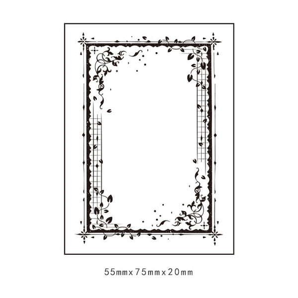 Mr Paper Vintage Retro Style Flower Frame Border Series Wooden Rubber Stamps for Scrapbooking Deco Craft Wooden Stamps Big Size