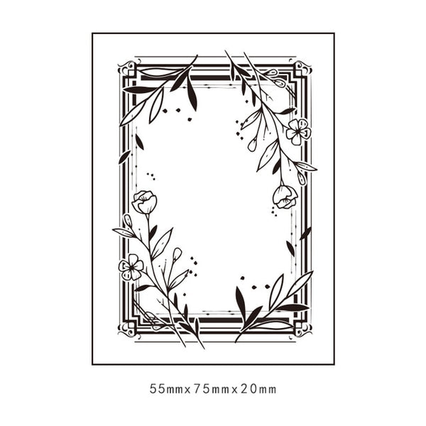 Mr Paper Vintage Retro Style Flower Frame Border Series Wooden Rubber Stamps for Scrapbooking Deco Craft Wooden Stamps Big Size