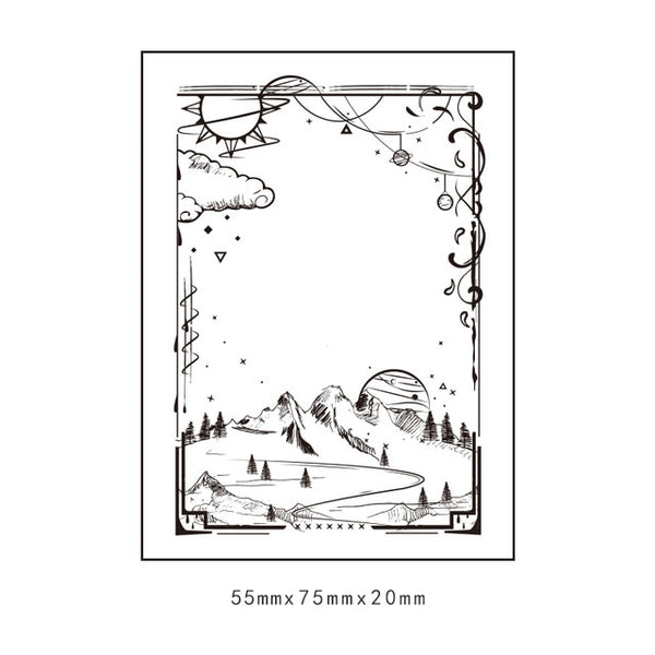 Mr Paper Vintage Retro Style Flower Frame Border Series Wooden Rubber Stamps for Scrapbooking Deco Craft Wooden Stamps Big Size