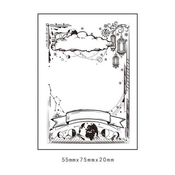 Mr Paper Vintage Retro Style Flower Frame Border Series Wooden Rubber Stamps for Scrapbooking Deco Craft Wooden Stamps Big Size