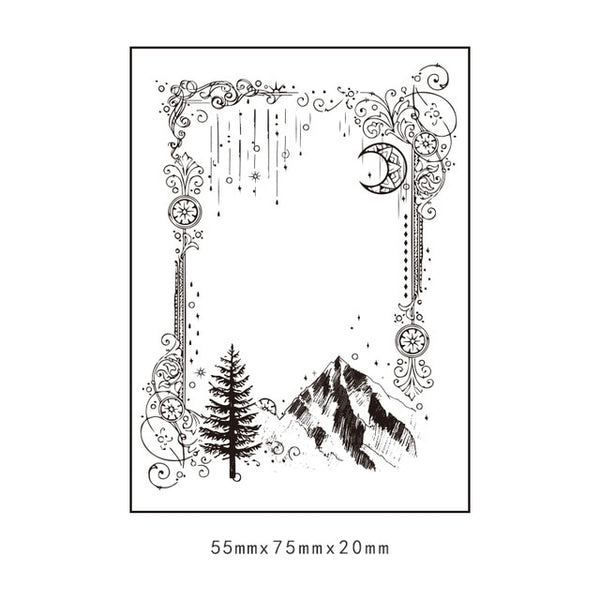 Mr Paper Vintage Retro Style Flower Frame Border Series Wooden Rubber Stamps for Scrapbooking Deco Craft Wooden Stamps Big Size