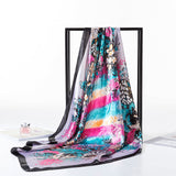 Spring Sunflowers Square Scarves Headscarf For Ladies Van Gogh Brand Oil Painting Silk Scarf Shawl 90*90cm Satin Scarf - THE PLACE TO BE !!