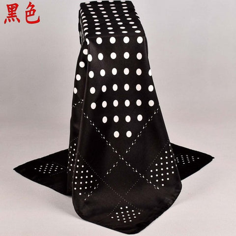 Large Hijab Scarf For Women Flower Print Silk Satin Head Scarfs Female 90*90cm Fashion Kerchief Square Shawl Scarves For Ladies