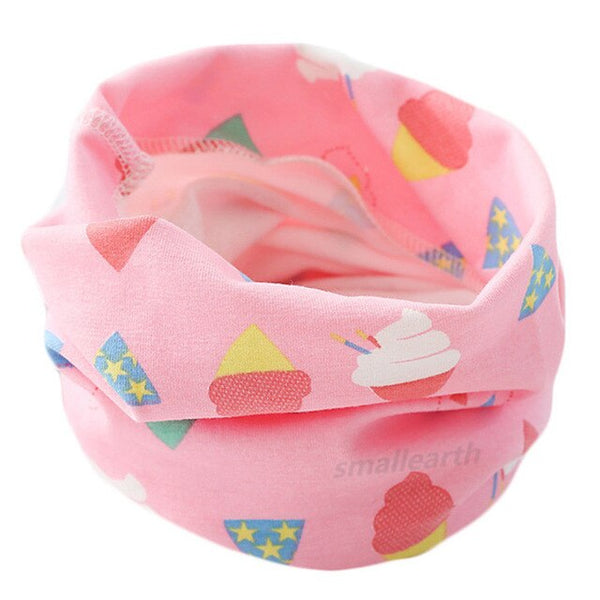 Spring Autumn Children's Cotton Scarf Baby Kids Scarf Winter Boys Girls Cartoon Scarves Child Collar O Ring Magic Neckerchief