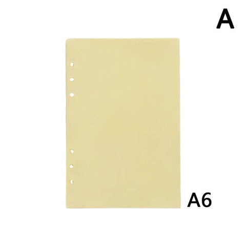 6holes A5 A6 Fashion Colorful  filler papers Loose-Leaf Notebook Accessories Solid Color Planner Inners Filler Papers 40 sheets