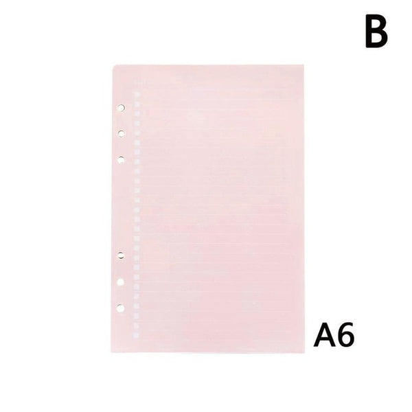 6holes A5 A6 Fashion Colorful  filler papers Loose-Leaf Notebook Accessories Solid Color Planner Inners Filler Papers 40 sheets