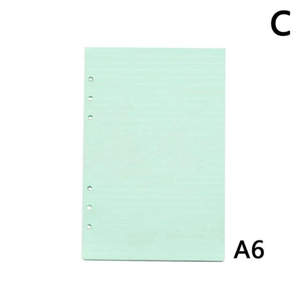 6holes A5 A6 Fashion Colorful  filler papers Loose-Leaf Notebook Accessories Solid Color Planner Inners Filler Papers 40 sheets