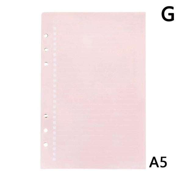 6holes A5 A6 Fashion Colorful  filler papers Loose-Leaf Notebook Accessories Solid Color Planner Inners Filler Papers 40 sheets