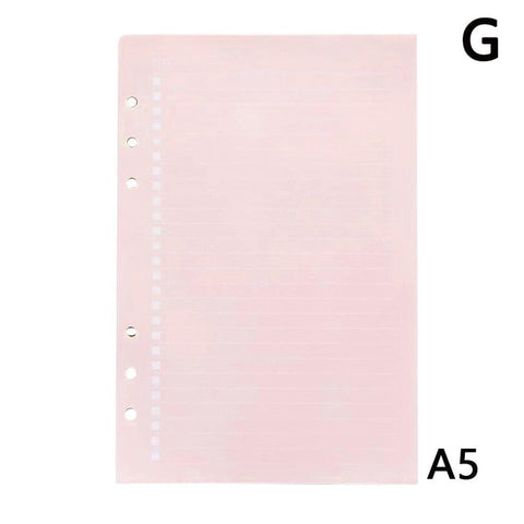 6holes A5 A6 Fashion Colorful  filler papers Loose-Leaf Notebook Accessories Solid Color Planner Inners Filler Papers 40 sheets
