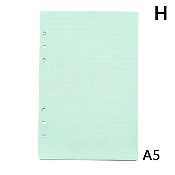 6holes A5 A6 Fashion Colorful  filler papers Loose-Leaf Notebook Accessories Solid Color Planner Inners Filler Papers 40 sheets