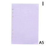 6holes A5 A6 Fashion Colorful  filler papers Loose-Leaf Notebook Accessories Solid Color Planner Inners Filler Papers 40 sheets