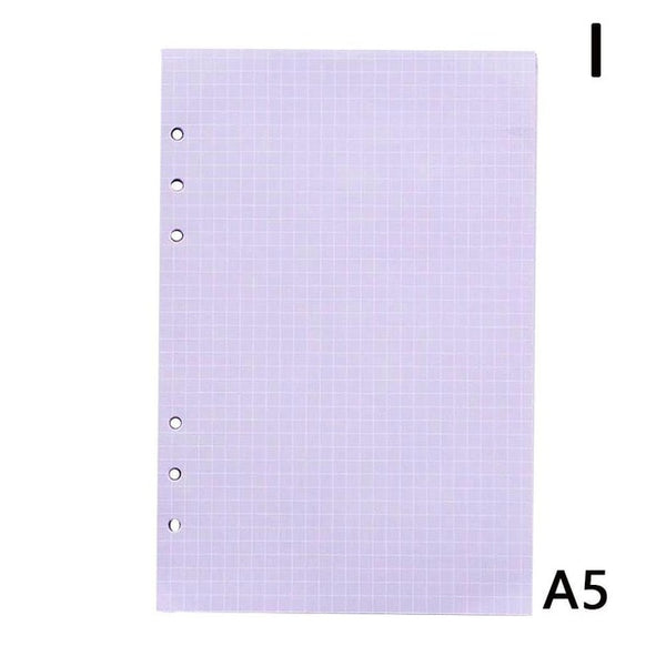 6holes A5 A6 Fashion Colorful  filler papers Loose-Leaf Notebook Accessories Solid Color Planner Inners Filler Papers 40 sheets