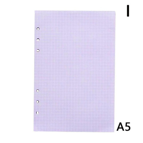 6holes A5 A6 Fashion Colorful  filler papers Loose-Leaf Notebook Accessories Solid Color Planner Inners Filler Papers 40 sheets