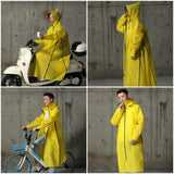 2019 Hot Sale EVA Raincoat Women/Men Zipper Hooded Poncho Motorcycle Rainwear Long Style Hiking Poncho Environmental Rain Jacket