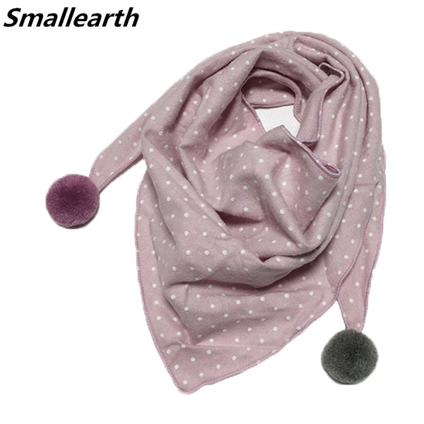 Spring Baby Girls Dot Plaid Triangle Scarves Autumn Winter Boys Girls Shawl Children Cotton Neck Collars Warm Kids Neckerchief