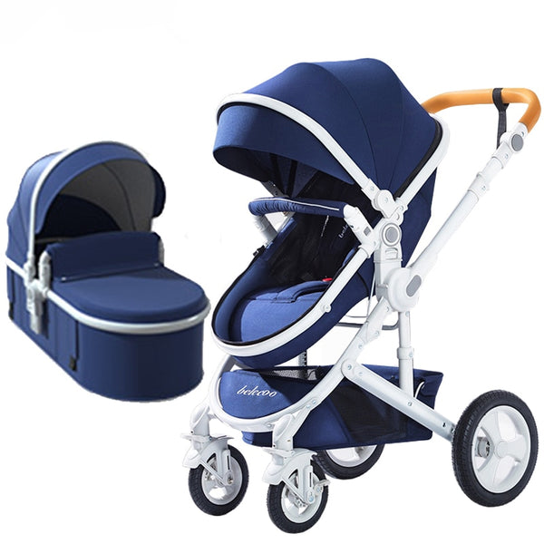 Adjustable Luxury Baby Stroller 3 in 1 Portable High Landscape Reversible Stroller Hot Mom Pink Stroller Travel Pram Pushchair