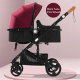 Adjustable Luxury Baby Stroller 3 in 1 Portable High Landscape Reversible Stroller Hot Mom Pink Stroller Travel Pram Pushchair - THE PLACE TO BE !!
