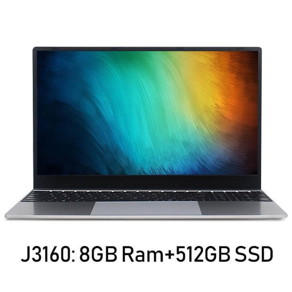 Intel Core i7 Notebook Computer 15.6 inch 8GB RAM 256GB/512GB/1TB SSD J3160 Quad Core Laptops With FHD Display Ultrabook