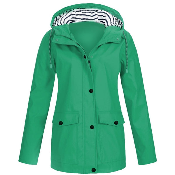 Raincoat Women Plus Size Waterproof Windproof Hooded Camping Tour Rain Coat Non-disposable Capa de chuva Regenhoes Dropship /C