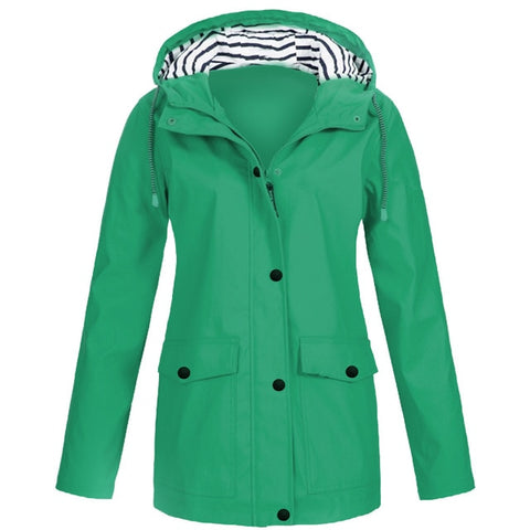 Raincoat Women Plus Size Waterproof Windproof Hooded Camping Tour Rain Coat Non-disposable Capa de chuva Regenhoes Dropship /C