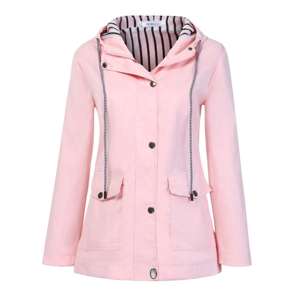 Raincoat Women Plus Size Waterproof Windproof Hooded Camping Tour Rain Coat Non-disposable Capa de chuva Regenhoes Dropship /C