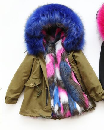 2019 Winter Children Clothing Imitation Fur Girls Coat  Hooded Boysand Girls Jackets Overcoat Warm Faux Fur Coat Outwear Parkas
