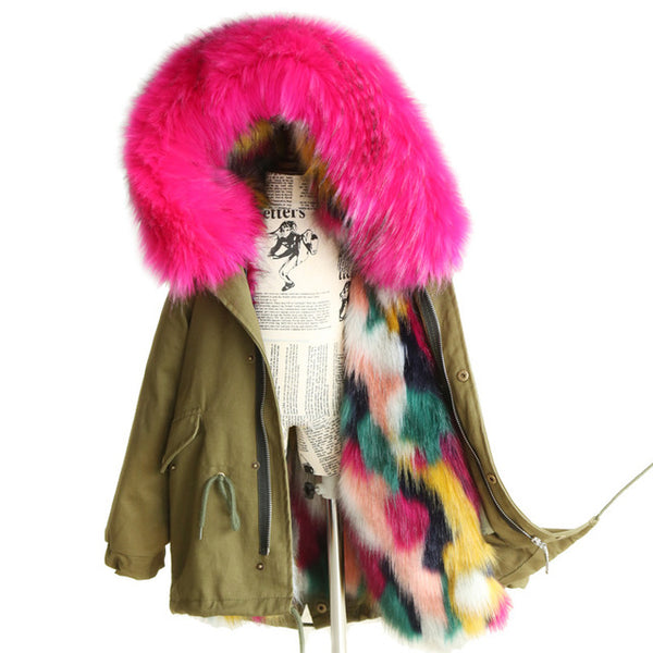 2019 Winter Children Clothing Imitation Fur Girls Coat  Hooded Boysand Girls Jackets Overcoat Warm Faux Fur Coat Outwear Parkas