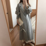 Spring Autumn Winter New Women's Casual Wool Blend Trench Coat Oversize Long Coat with belt Women Wool Coat Cashmere Outerwear - THE PLACE TO BE !!