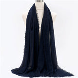 2019 women bubble cotton solid Islam muslim head scarf shawls and wraps pashmina female foulard viscose maxi crinkle cloud hijab - THE PLACE TO BE !!