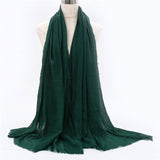 2019 women bubble cotton solid Islam muslim head scarf shawls and wraps pashmina female foulard viscose maxi crinkle cloud hijab - THE PLACE TO BE !!