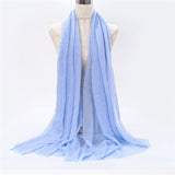 2019 women bubble cotton solid Islam muslim head scarf shawls and wraps pashmina female foulard viscose maxi crinkle cloud hijab - THE PLACE TO BE !!