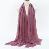 2019 women bubble cotton solid Islam muslim head scarf shawls and wraps pashmina female foulard viscose maxi crinkle cloud hijab - THE PLACE TO BE !!