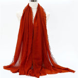 2019 women bubble cotton solid Islam muslim head scarf shawls and wraps pashmina female foulard viscose maxi crinkle cloud hijab - THE PLACE TO BE !!