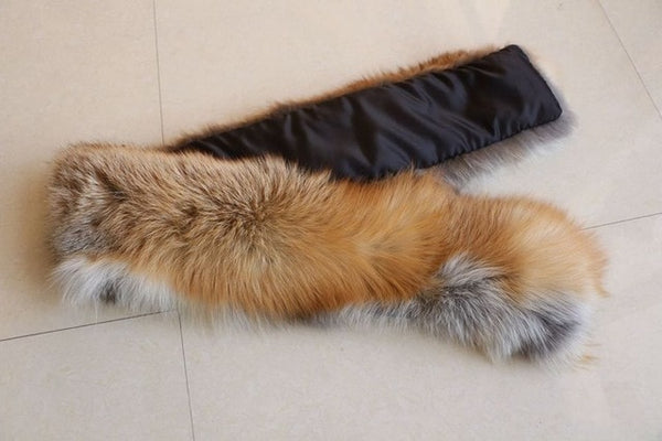 Natural Real Fur Scarves Women 120cm Winter Men Double-sided Genuine Silver Fox Scarf Couple's Luxury Grey Fox Collar Shawl