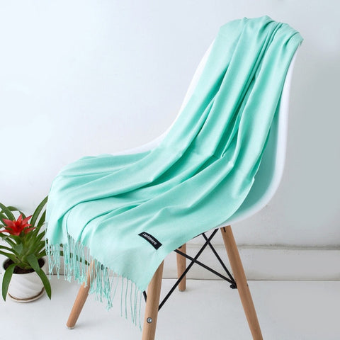 Winter Women Scarf Thin Shawls and Wraps Lady long Solid hijab Stoles Cashmere Pashmina Cashmere Shawl Autumn Head Scarves 2019