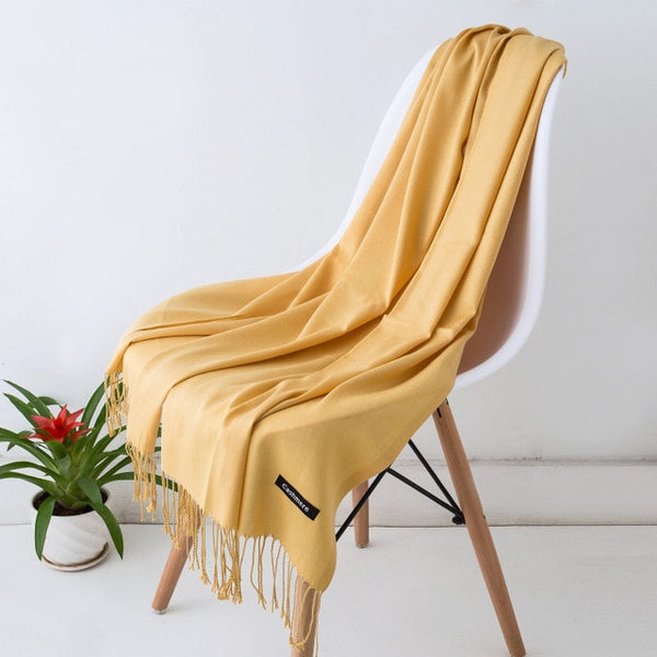 Winter Women Scarf Thin Shawls and Wraps Lady long Solid hijab Stoles Cashmere Pashmina Cashmere Shawl Autumn Head Scarves 2019