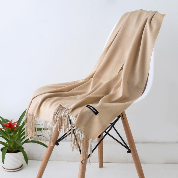 Winter Women Scarf Thin Shawls and Wraps Lady long Solid hijab Stoles Cashmere Pashmina Cashmere Shawl Autumn Head Scarves 2019