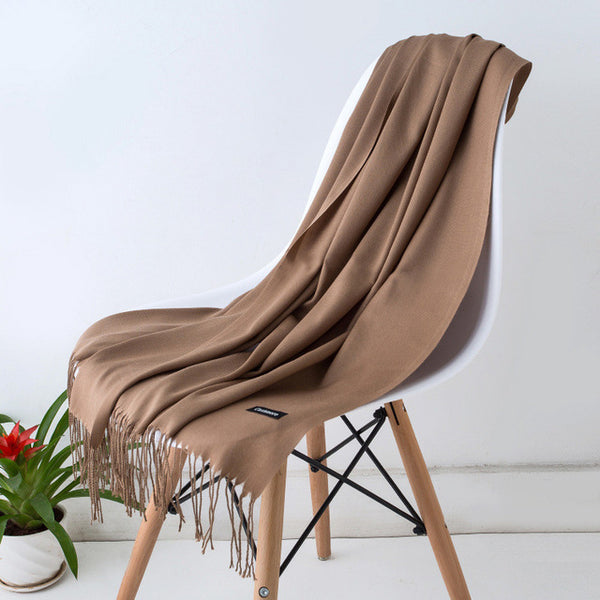 Winter Women Scarf Thin Shawls and Wraps Lady long Solid hijab Stoles Cashmere Pashmina Cashmere Shawl Autumn Head Scarves 2019