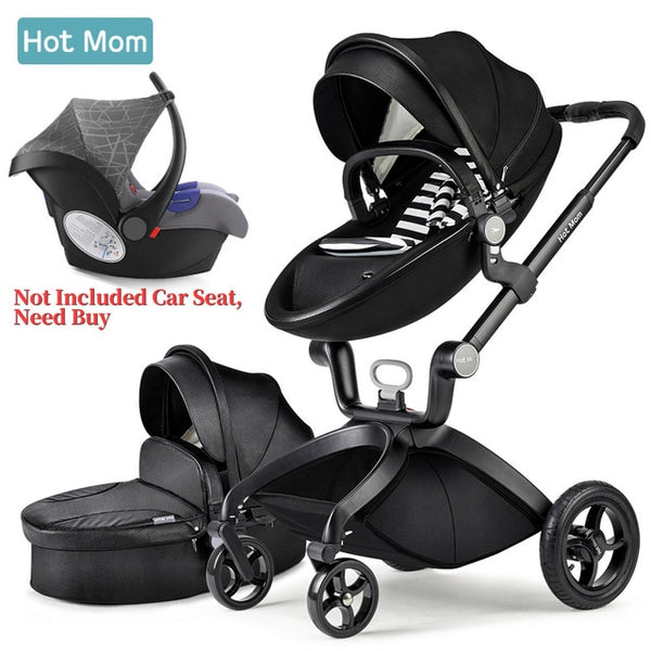 Baby Stroller 3 in 1,Hot Mom travel system High Land-scape stroller with bassinet in 2019 Folding Carriage for Newborns baby,F22